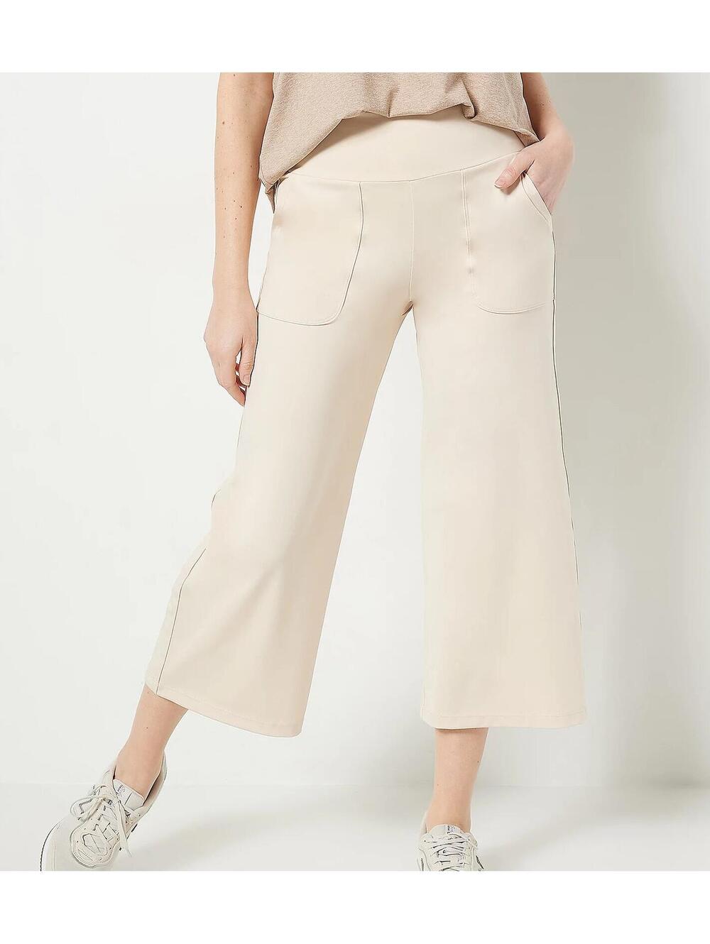 2555 zuda Z-Move Wide Leg Crop Pant SAND size XXS